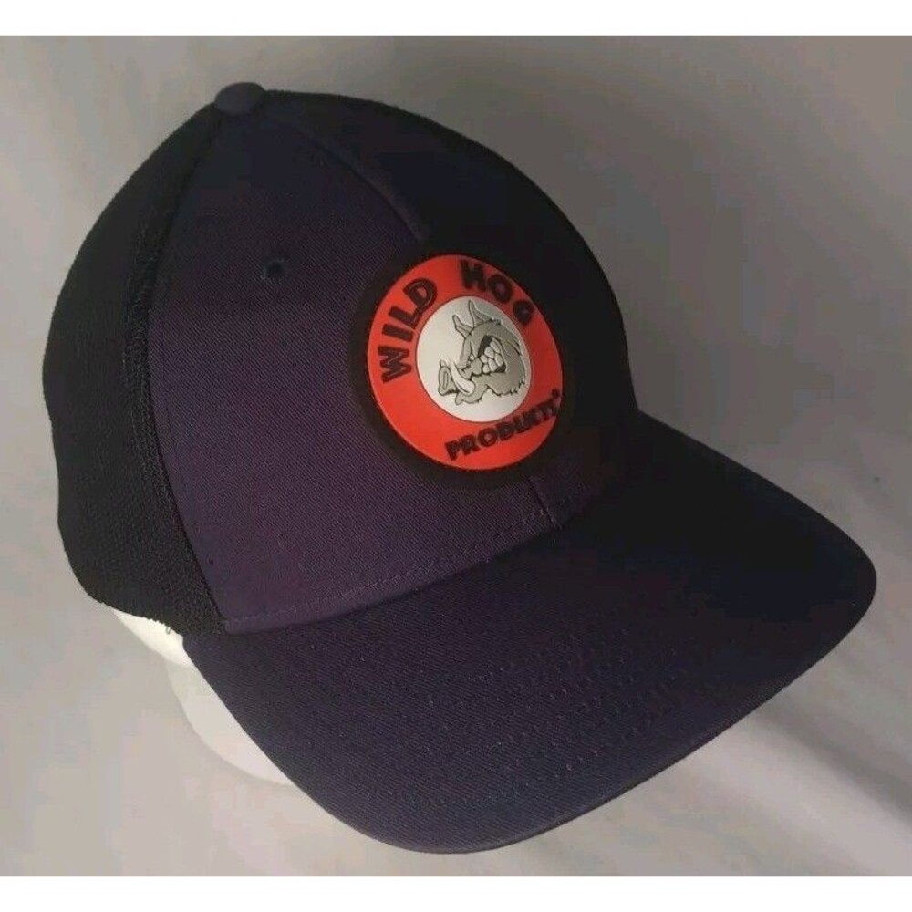 Wild Hog Products Navy Blue Adjustable Snapback Mesh Back Hat/Cap-EXCELLENT!